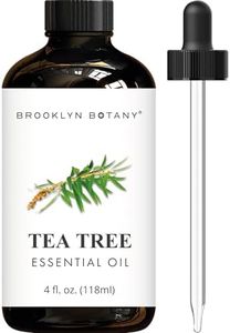 Brooklyn Botany Tea Tree Essential Oil – 100% Pure and Natural – Therapeutic Grade Essential Oil with Glass Dropper - Tea Tree Oil for Aromatherapy and Diffuser - 4 OZ