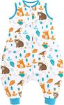 Chilsuessy Baby Sleeping Bag with Feet (CPC Certification) 2.5 Tog Baby Sleeping Sack with Legs Pyjamas Infant Wearable Blankets, Forest Animals, 70cm/6-18Months