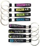 (12-pack) Christian Religious Bulk Keychains with Bible Verses - Wholesale Key Rings in Bulk for Christmas Easter Church Party Favors - Small Gifts for Christian Men Women Youth Teen Boys Girls