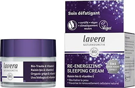 lavera Crème de Nuit Re-Energizing Sleeping Cream - Vegan - Cosmétiques naturels - Ingrédients végétaux bio - 100% naturel 50ml