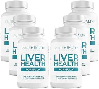 PUREHEALTH RESEARCH Liver Health Detox and Cleanse Supplement for Fatty Liver - Liver Support Supplements for Women & Men - Blend with Artichoke Extract, Milk Thistle and Dandelion - 360 Capsules