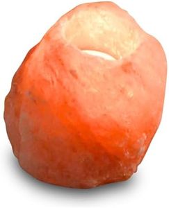 Zen'Light - Candelabro de Cristal de Sal del Himalaya Rock 1 kg Cristal de Sal del Himalaya Natural, Tallado a Mano, Soporte de Vela de Material Natural de Calidad – Forma Natural