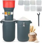 DETODDA 25L Grain Grinder Mill, Corn Grinder Electric Mill, Dry Cereals Grinder Machine, Flour Mill Grinder, Farm Home Wheat Grinder for Bean Spice Rice Cereals Feed Flour, 7 Sizes Sieves