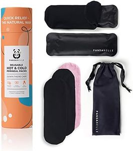 Pandabelle Hot & Cold Reusable Perineal Ice Pack with 4 Washable Cotton Sleeves & Carry Bag for Postpartum Perineal Pain, Hemorrhoids, C-Section Scar, Breastfeeding, Post-Waxing Hair Removal & More
