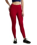 Jockey Women's Slim Fit Leggings with Ultrasoft and Durable Waistband AW87_Shanghai Red_M