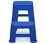 Nilkamal STL 21 Strong and Durable Plastic Step Stool for Home, Bedroom, Bathroom, Kitchen, Living Room, Office, Adult, Kids, Children's and Garden Stool with high Load Capacity. (Deep Blue)