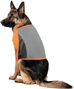 DORA BRIDAL Reflective Dog Vest for Large Dogs, Orange High Visibility Safety Pet Vest for Hunting, Walking at Night