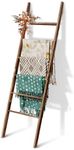 6-Tier Blanket Ladder Wooden, 5.7FT