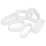 sourcing map 50Pcs Silicone Rubber Bands, 15x5mm Rubber Bands Rings Cable Ties Strong Elastic Bands Non-slip for Cord Wrapping Bag Wraps, White