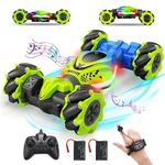 Pristar Remote Control Car, 4WD RC Car Hand Controlled Car, 3 Control Methods 2.4 GHz Toy Car 360 Degree Rotation RC Drift Stunt Auto Car Gift Remote Control Cars for Kids Age 5 6 7 8 9 10 11 12