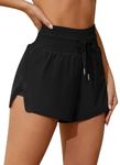 ATTRACO Women's 3" High Waisted Swim Board Shorts Quick Dry Beach Shorts with Pockets