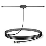 Bingfu Car FM Radio Antenna Aerial DIN Plug Universal Car Stereo FM Antenna Patch Windshield Paste Antenna with 3M Extension Cable for Vehicle Car Truck SUV Radio Stereo Head Unit Receiver Tuner