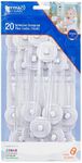 Perma Baby & Child Adhesive Safety Locks, 20 Count, Clear/White