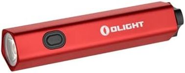 OLIGHT Diffuse EDC Compact Rechargeable Torch Max 700 Lumens & Max 180 H & Max 80 M Suitable for Outdoors, Daily Work (Red)