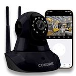 Conbre MultipleXR2 Pro Black HD Smart WiFi Wireless IP CCTV Security Camera | Night Vision | 2-Way Audio | Support 64 GB Micro SD Card Slot (Black)