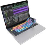 JCPAL Avid Pro Tools Shortcut Keyboard Cover US ANSI Silicone MacBookPro14&16" M3 2023 A2918 A2992&A2991/M2 2023 A2779&A2780/M1 2021 A2442&A2485,Air13&15" M3 2024 A3113&A3114/M2 2022&2023 A2681&A2941