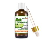 Naturoman Bergamot Essential Oil | 100% Pure & Natural | Undiluted Therapeutic Grade, Hair & Skin Care, Diffuser Aromatherapy Massage, Topical & Household Uses | Pack of 1 | 100 ml