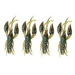 Demeras Crawfish Lure Colorful Fishing Lures Soft Baits For Using in a Texas Rig or As a Trailer for a Jig For Carp Bass(Sauce green, 1#)