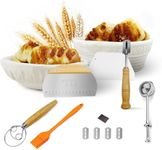 15 Piece Bread Basket Proofing Basket Set Of 2-10inch Round & Oval Sourdough Starter Kit，Banneton Basket Sourdough Bread Baking Supplies And Bread Making Tools Baking Gifts