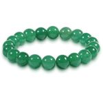 VDKIDKT Chakra Healing Bracelet 10mm Natural Emerald Bead Bracelet for Women Men Heart Chakra Green Crystal Spiritual Healing Bracelet Bring Good Luck Wealth Prosperity(Emerald)