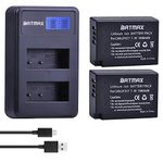 Batmax LP-E17 Battery(2-Pack) and Compact LCD USB Dual Charger for Canon LP-E17, LP E17 and Canon EOS M3 750D 760D Rebel T6i T6s 8000D Kiss X8i Digital Cameras Batteries