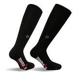 Travelsox mens Compression socks, Black, Large US