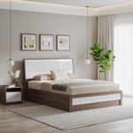 Wakefit Bed | 3 Yr Warranty | Bed Queen Size, Comes with Storage Box, Noise-Free, Density: 680–750 kg/m³, Termite & Borer Resistant, Fits Mattresses Up to 8 inches (Gibeon 78 x 60 - Columbian Walnut)