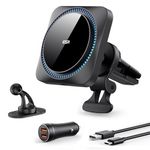 ESR for 15W MagSafe Car Mount Charger - CryoBoost Phone Cooling Faster Charge w 36W Dual USB-A Cigarette Lighter, Air Vent/Dashboard Magnetic Wireless Car Charger for iPhone 17 16 15 14 13 12, S25