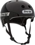 Pro-Tec Helmet Old School Cert Skateboard Helmet, Adults, Unisex, Black (Gloss Black), M