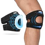 Fit Geno 1-Pack Patella Knee Brace for Knee Pain, Knee Compression Sleeve Knee Brace for Arthritis Pain and Support, Essential Workout Knee Guard Knee Pads for Women and Men