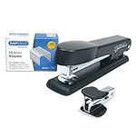 Rapesco 1471 Germ-Savvy Antibacterial, Marlin Stapler, R4 Staple Remover & 5000 26/6 mm Staples, Black