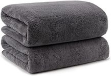 Orighty Microfiber Bath Towels Pack of 2(27'' x 54'') - Soft Feel, Highly Absorbent, Quick Drying for Body, Sport, Yoga, SPA, Fitness - Grey