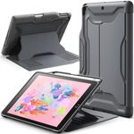 JETech Case for iPad 9.7-Inch 2018/2017 (6th/5th Generation) with Pencil Holder, Protective Multiple Angle Magnetic Stand, Shockproof (Space Gray)