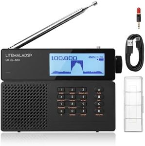 Raddy MLite-880 SDR Receiver, 5000mAh 21700 Battery Full Band Shortwave Radio with Aviation Band, SSB/LSB/USB/CW Mode, DSP Noise Reduction & Waterfall Spectrum for Field DXing & Ham Radio Enthusiasts