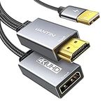 UANTIN HDMI to DisplayPort Adapter | 4K@60Hz Active HDMI 2.0 Male to DP 1.2 Female Converter Uni-Directional HDMI Cable Support HDCP 2.2 for PC,AMD,NVIDIA,Dell,HP,Mac,NS,PS5,Xbox One/Series X