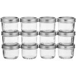 Kerr 500 00500 Wide Mouth 8 Oz. Glass Mason Jars-12 / CS, Clear