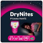 Huggies DryNites Girl's Pyjama Pants, 4-7 Years, 2 Pack of 3 x 10 pieces - 60 Diapers