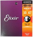 Elixir Extra Light 10-47 Phosphor Bronze NanoWeb Coating - Acoustic Guitar Strings