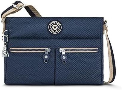 Kipling New Angie Printed Crossbody Bag Endless Bl Emb