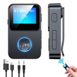 Mini MP3 Music Player, Mini LCD Screen Display MP3 Player with Bluetooth 5.0, ultra-lightweight MP3 Player with Back Clip Sports Music Player with 3.5mm Audio Soppurt TF Card