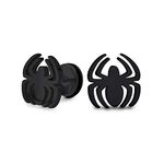 Bling Jewelry Black Widow Spider Insect Faux Fake Cheater Illusion Plug Stud Piercing Earrings Surgical Steel 16G Stud Earrings for Men for Women