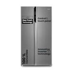 CANDY 602 L Frost Free Side by Side Refrigerator with 100% Convertible Technology, Digital Control Panel and Magic Convertible Cooling 2-door (Shiny Steel, CSS6600TS)