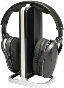 Retekess TA007 Auriculares Inalámbricos para TV, Estación de Carga del Transmisor 2.4G, Sin Retraso de Audio, Distancia de 60 m, Auriculares TV, Compatible con Bluetooth, para el Hogar