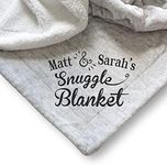 Monogrammed Sherpa Throw Snuggle Bl