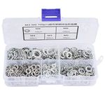 700pcs Tooth Lock Washers Galvanized Serrated Lock Washer External Toothed Washers Assortment Set Fastening Tool M3/M4/M5/M6/M8