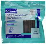 Virbac C.E.T. VeggieDent Dental Chews, Small, 30 Count