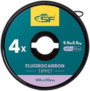 SF Clear Fluorocarbon Tippet Material Line Fly Fishing Tippets Leaders Trout Line Tenkara 100M # 4X 1PCS