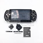 Full Shell Housing Case Cover with Buttons Kit Set for Sony PSP3000 PSP 3000 3001 3002 3003 3004 Series Replacement - Black