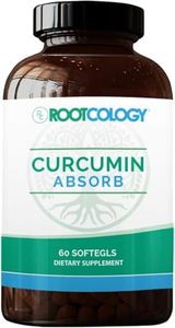 Curcumin Turmeric Blend Capsules - Rootcology Curcumin Absorb with 3 Bioactive Curcuminoids & Turmeric Oil by Izabella Wentz Author of The Hashimoto's Protocol (60 Softgels)