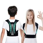 Professional Posture Corrector for Kids and Teens, Updated Upper Back Posture Brace for Teenagers Boys Girls Spinal Support to Improve Slouch, Prevent Humpback, Back Pain Relief